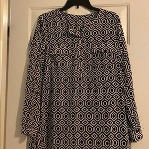 Black and white patterned dress